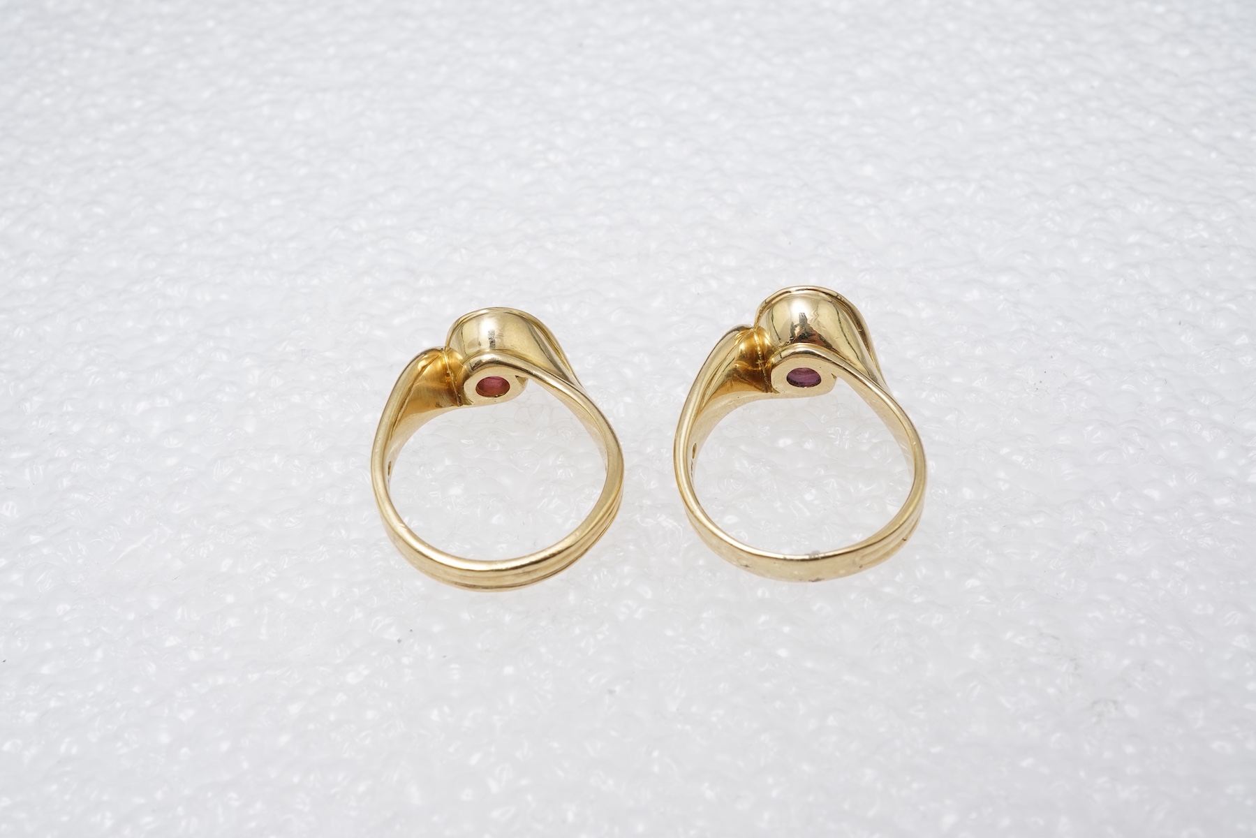 Angela Cummings, two gem-set rings, circa 1988